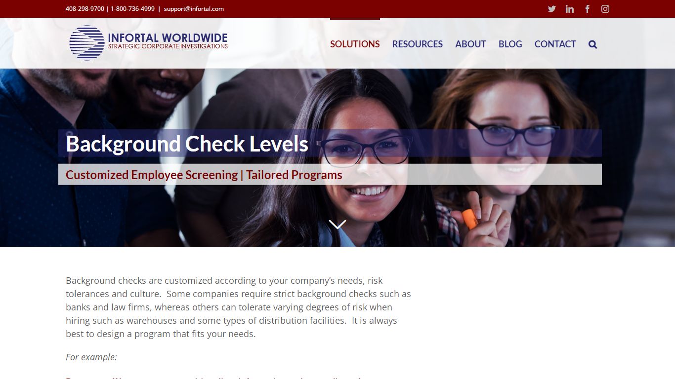 Background Check Levels - Infortal Worldwide