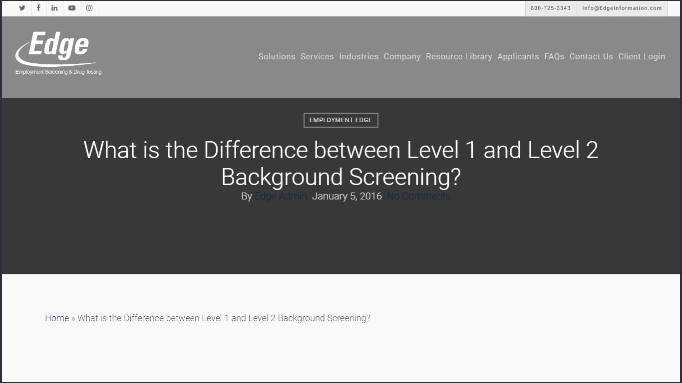 What is the Difference between Level 1 and Level 2 Background Screening ...